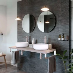 T-Bath Pack 2 supports porte-serviettes pour plan de toilette - chromé brillant