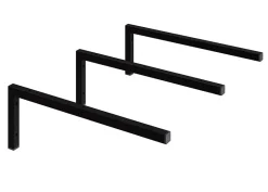 T-Bath Pack 3 supports équerres pour plan de toilette - noir mat* Plan De Travail Salle De Bains