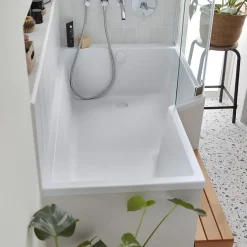Jacob Delafon Pack baignoire bain douche 170 x 90 Neo version droite + tablier de baignoire en angle