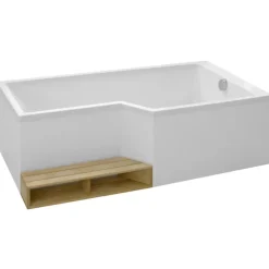 Jacob Delafon Pack baignoire bain douche 180 x 90 Neo version droite + tablier de baignoire en angle* Baignoire Droite