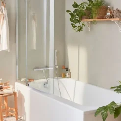 Jacob Delafon Pack baignoire bain douche 160 x 85 Malice version gauche + tablier en niche + pare bain