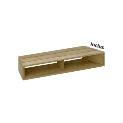 Jacob Delafon Pack baignoire bain douche 180 x 90 Neo version gauche + pare bain chromé + tablier de baignoire en angle