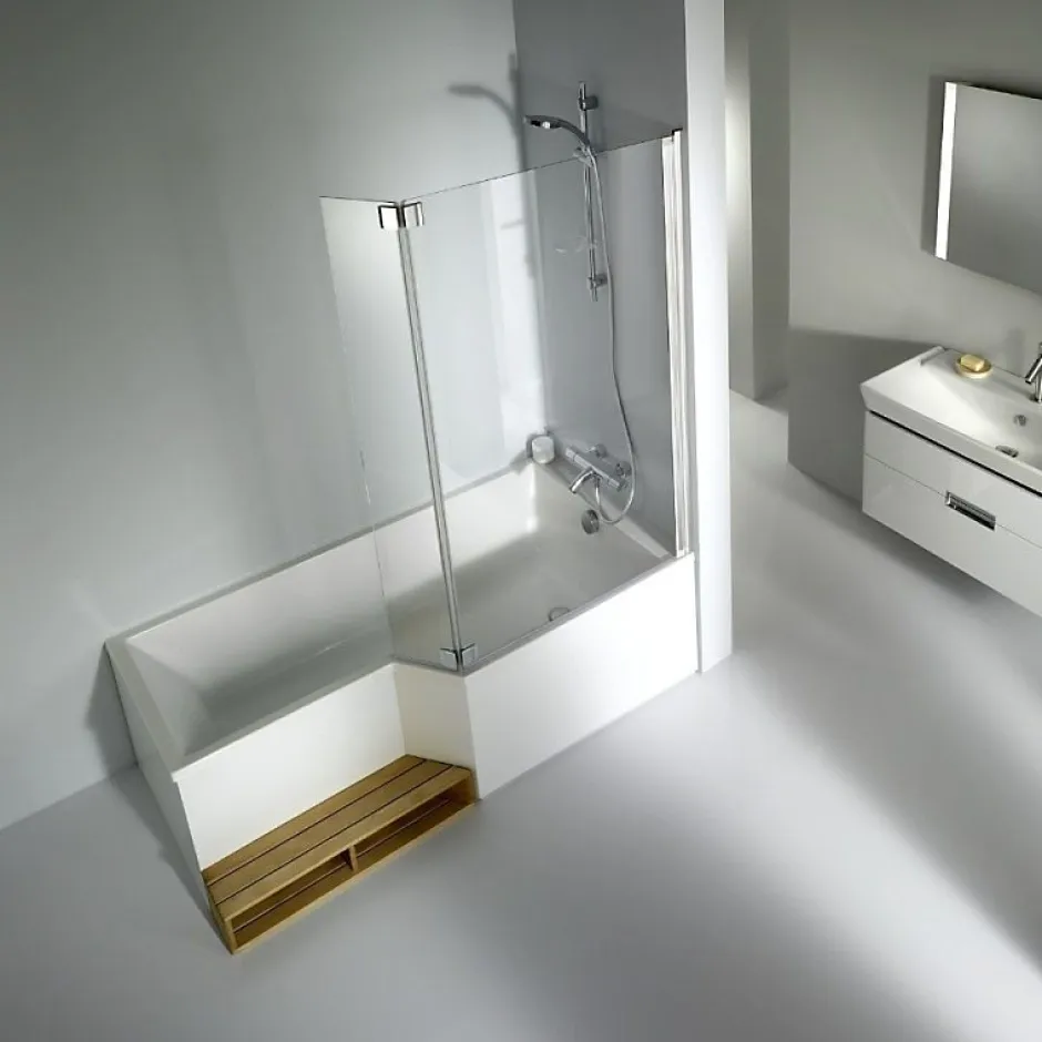 Jacob Delafon Pack baignoire bain douche 170 x 90 Neo version droite + tablier de baignoire en angle