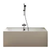 Jacob Delafon Pack baignoire droite 170 x 75 Elise + tablier niche + pommeau et mitigeur bain noir mat Aimé + vidage* Baignoire Droite
