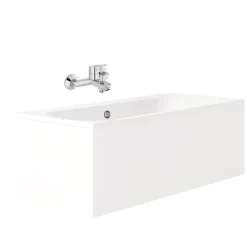 Jacob Delafon Pack baignoire droite 170 x 75 Elise + mitigeur bain douche chromé + vidage* Baignoire Droite