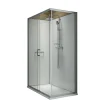 Leda Pack cabine de douche 120 x 90 cm Karamineral 2 porte coulissante + receveur de douche antidérapant* Cabine De Douche