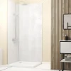 Galedo Pack de 2 panneaux muraux de salle de bains, blanc effet pierre avec profilés chromés, l.90+90 x H.210 x P.0,3 cm, Homestone* Panneau Mural De Salle De Bains