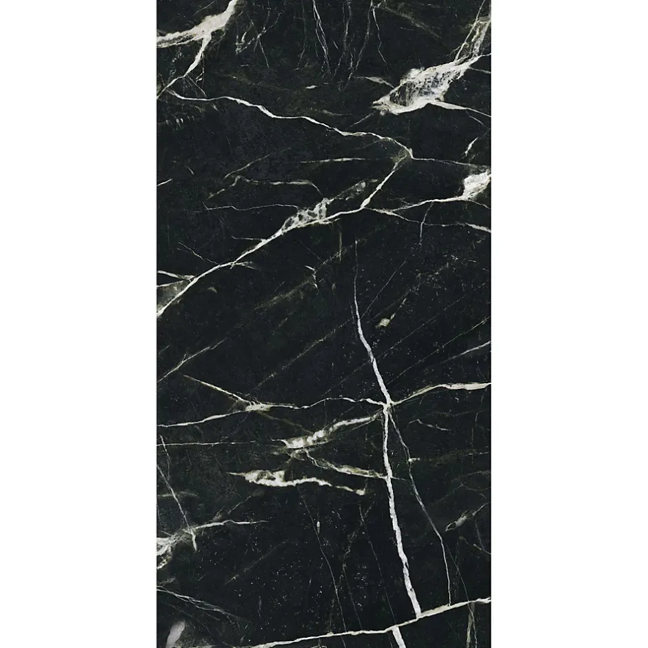 Schulte Pack de 2 panneaux muraux de salle de bains l.100 x H.255 cm, effet marbre noir et vert, DécoDesign Softtouch