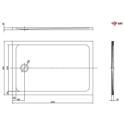 Swiss Aqua Technologies Pack Douche Complet avec Paroi Walk-In 100x200 Chrome + Colonne SAT 3 Jets + Receveur Marbre Coulé Blanc 120x80 (SAT100C7PR128W)* Receveur De Douche