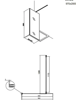 Swiss Aqua Technologies Pack Douche Complet avec Paroi Walk-In 100x200 Chrome + Colonne SAT 3 Jets + Receveur Marbre Coulé Blanc 120x80 (SAT100C7PR128W)* Receveur De Douche