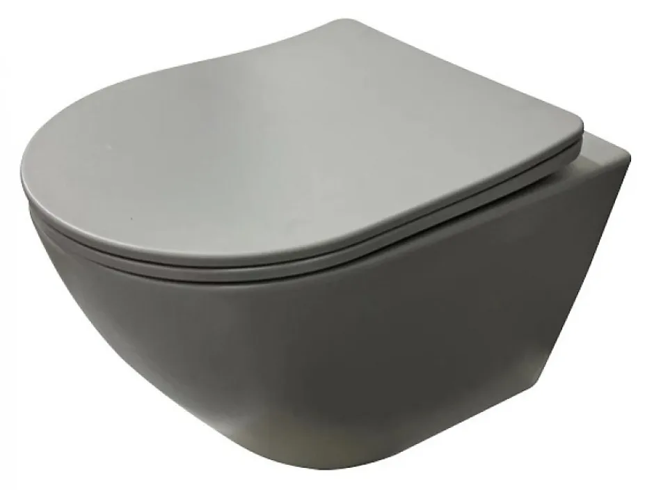 Geberit Pack UP320 + Cuvette sans bride KELOS Flush Gris Clair + Plaque Sigma Chromé Brillant