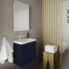 Planète Bain Pack lave mains avec miroir Porto Bleu nuit - Marque allibert* Lave-Mains