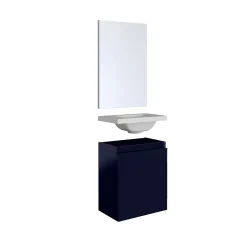 Planète Bain Pack lave mains avec miroir Porto Bleu nuit - Marque allibert* Lave-Mains