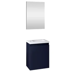 Planète Bain Pack lave mains avec miroir Porto Bleu nuit - Marque allibert* Lave-Mains