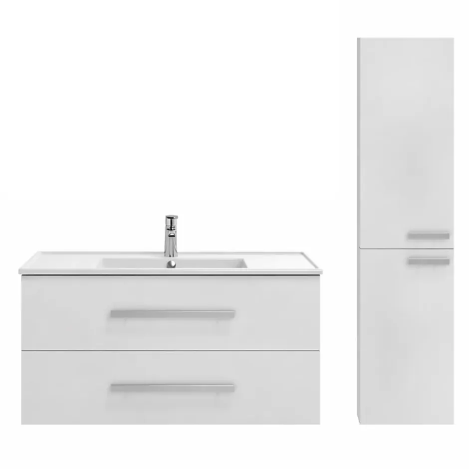 Jacob Delafon Pack meuble vasque 80 cm Ola up blanc + colonne