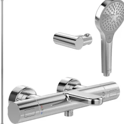 Villeroy & Boch Pack mitigeur baignoire thermostatique VILLEROY ET BOCH Universal Taps & Fittings rond Chrome avec ensemble