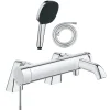 Grohe Pack mitigeur bain douche mécanique Essence + douchette carré 2 jets + flexible* Robinet De Baignoire