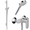 Hansgrohe Pack mitigeur douche mécanique Vernis Blend + Barre Unica S Puro + flexible + Pommeau 2 jets Vernis Blend* Colonne De Douche Mécanique