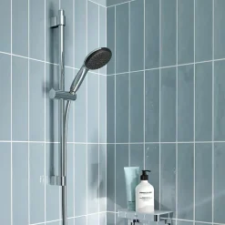 Grohe Pack mitigeur douche mécanique Start 2021 + ensemble de douche 2 jets Vitalio Start avec barre chromé