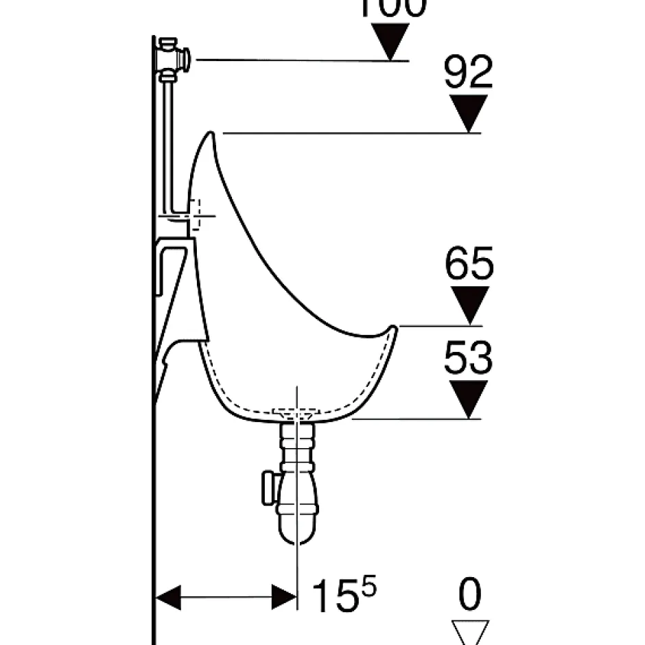 Geberit Pack urinoir pour effet d'eau AUBAGNE 2 en céramique - - 08363900000300