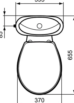 Porcher Pack WC - Noe - - Sortie horizontale - 370x660x760 mm* Wc À Poser