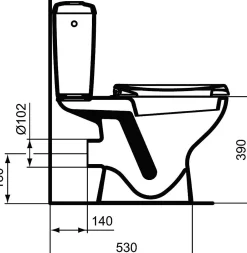 Porcher Pack WC - Noe - - Sortie horizontale - 370x660x760 mm* Wc À Poser