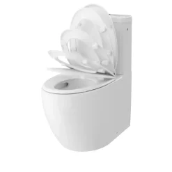 GoodHome Pack WC à poser avec cuvette, abattant et réservoir, Kentia