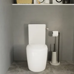 GoodHome Pack WC à poser avec cuvette, abattant et réservoir, Kentia