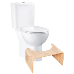 Grohe PACK WC à poser Bau Ceramic + Tabouret physiologique Bois* Wc À Poser
