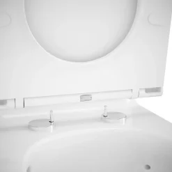 GoodHome Pack WC à poser sans bride vortex avec lave-mains intégré, abattant déclipsable et frein de chute, sortie horizontale, Cavally