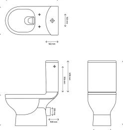 GoodHome Pack WC à poser sans bride avec sortie horizontale Cavally NF