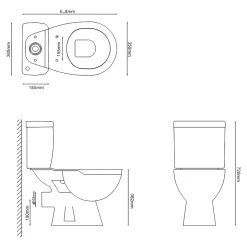 Pack WC à poser sans bride avec sortie horizontale Tapia* Wc À Poser