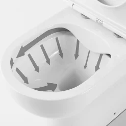 GoodHome Pack WC à poser sans bride avec sortie verticale Cavally