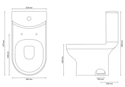 GoodHome Pack WC à poser sans bride avec sortie verticale Cavally