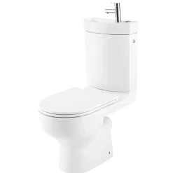 GoodHome Pack WC à poser sans bride + lave-mains sortie horizontale Cavally* Wc À Poser