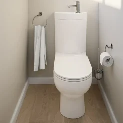 GoodHome Pack WC à poser sans bride + lave-mains sortie horizontale Cavally* Wc À Poser