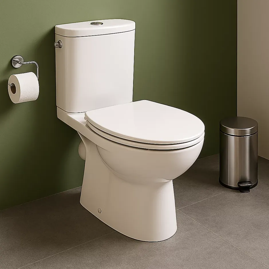 Jacob Delafon Pack WC à poser sans bride, sortie horizontale, abattant extra-plat, blanc, Louis* Wc À Poser