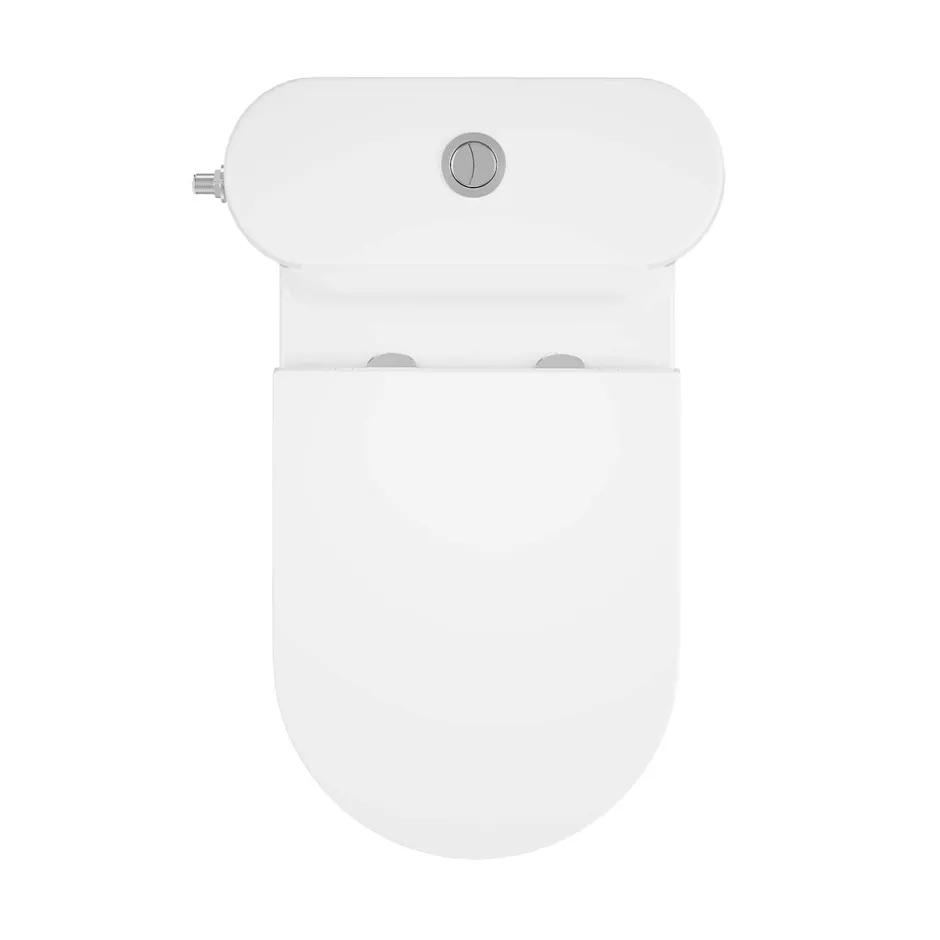 GoodHome Pack WC à poser sans bride vortex avec abattant déclipsable et frein de chute, sortie horizontale, Cavally* Wc À Poser