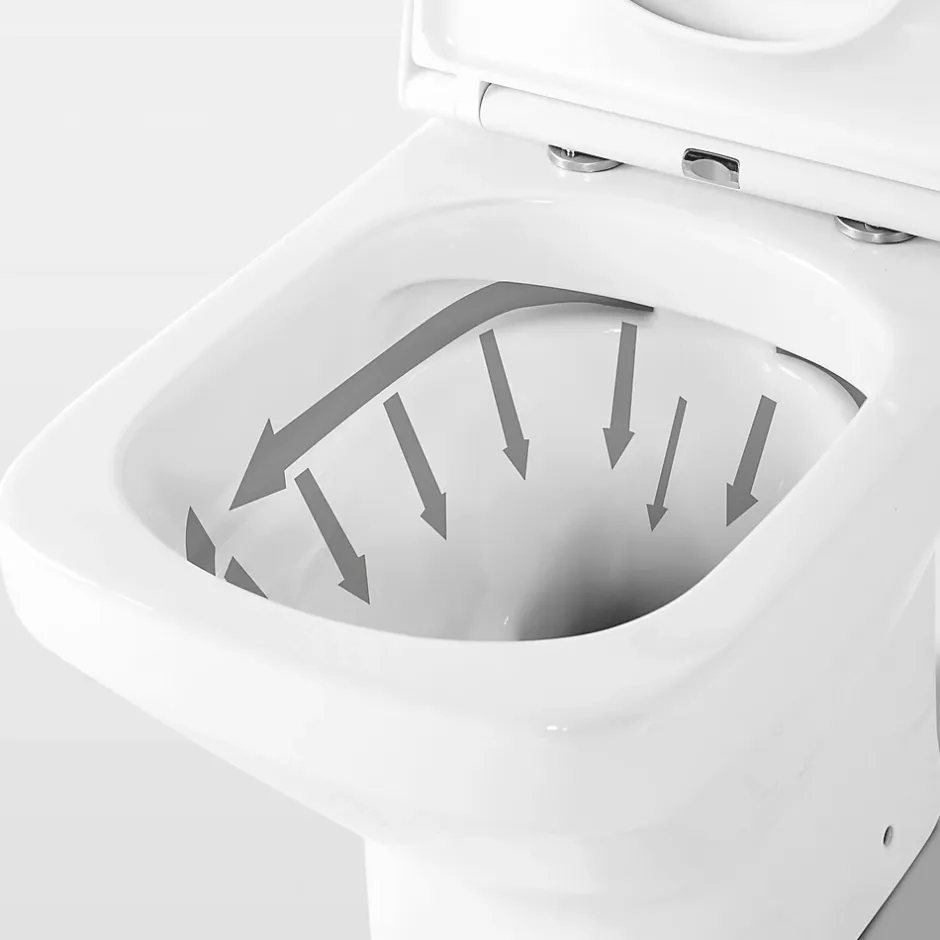GoodHome Pack WC à poser sans bride avec sortie horizontale Teesta* Wc À Poser