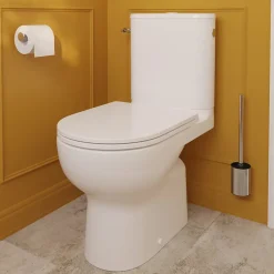 GoodHome Pack WC à poser sans bride vortex avec abattant déclipsable et frein de chute, sortie verticale, Cavally* Wc À Poser