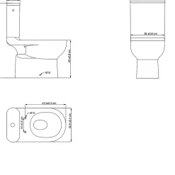 GoodHome Pack WC à poser sans bride vortex avec abattant déclipsable et frein de chute, sortie verticale, Cavally* Wc À Poser