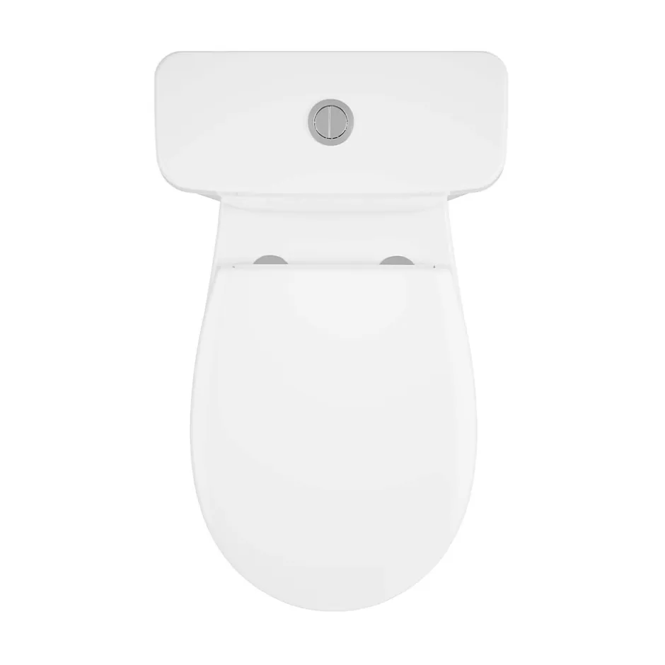 GoodHome Pack WC à poser sans bride avec abattant déclipsable et frein de chute, sortie verticale, NF, Tasi
