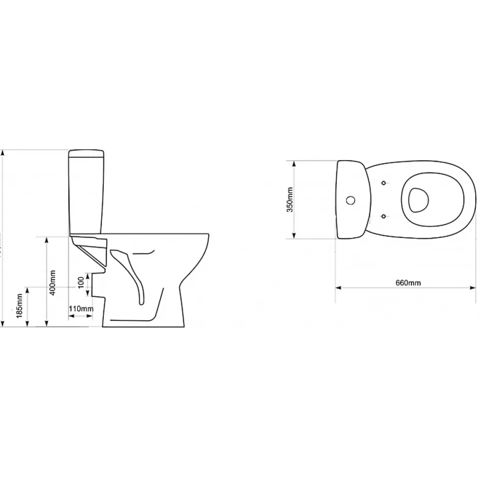 Planète Bain Pack WC à poser sortie horizontale NF avec bride - Sonia* Wc À Poser