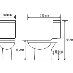 Planète Bain Pack WC à poser sortie horizontale avec abattant magnétique - Osiris