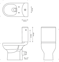 GoodHome Pack WC à poser surélevé sans bride avec sortie horizontale Cavally