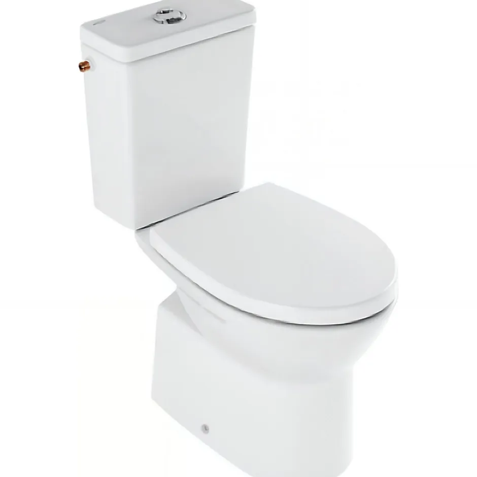Sanindusa Pack WC au sol Easy évac. arrière alim. chasse par le côté abattant thermoplast blanc inclus