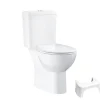 Grohe PACK WC avec bride à poser Bau Ceramic + Tabouret physiologique plastique Blanc