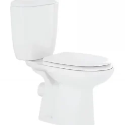 Sanindusa Pack WC Aveiro évacuation arrière alimentation chasse d'eau par le côté blanc* Wc À Poser
