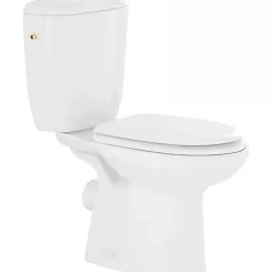 Sanindusa Pack WC Aveiro NF évacuation par l'arrière de la cuvette alimentation chasse d'eau par le côté blanc