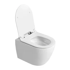 Swiss Aqua Technologies Pack WC bâti-support + WC sans bride Ceramia PixL avec abattant SoftClose + plaque noir (STCEPXWT03-FR)